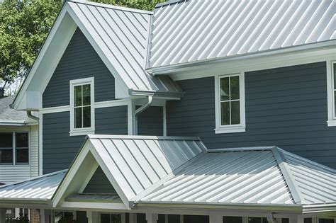 white house silver metal roof|metal roof and siding combinations.